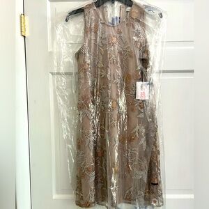 Calvin Klein Gold sequin dress NWT